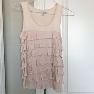 Banana Republic Top Pink Ruffle Sleeveless
